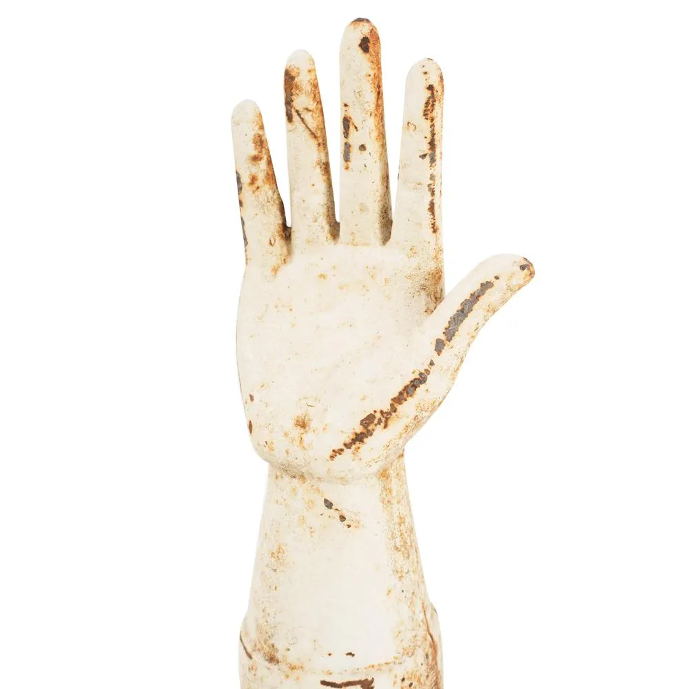 White Iron Hand Sculpture (A D)