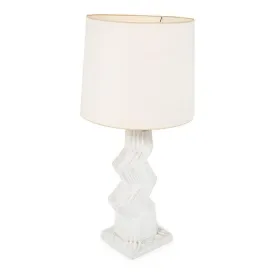 White Plaster Table Lamp