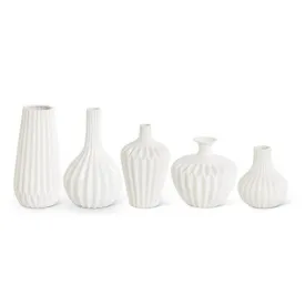 White Pleated Vase