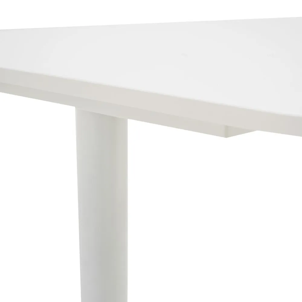 White Square Corner Adjustable Work Table