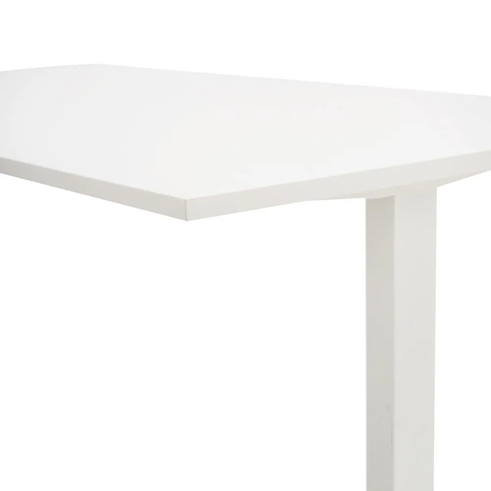 White Square Corner Adjustable Work Table