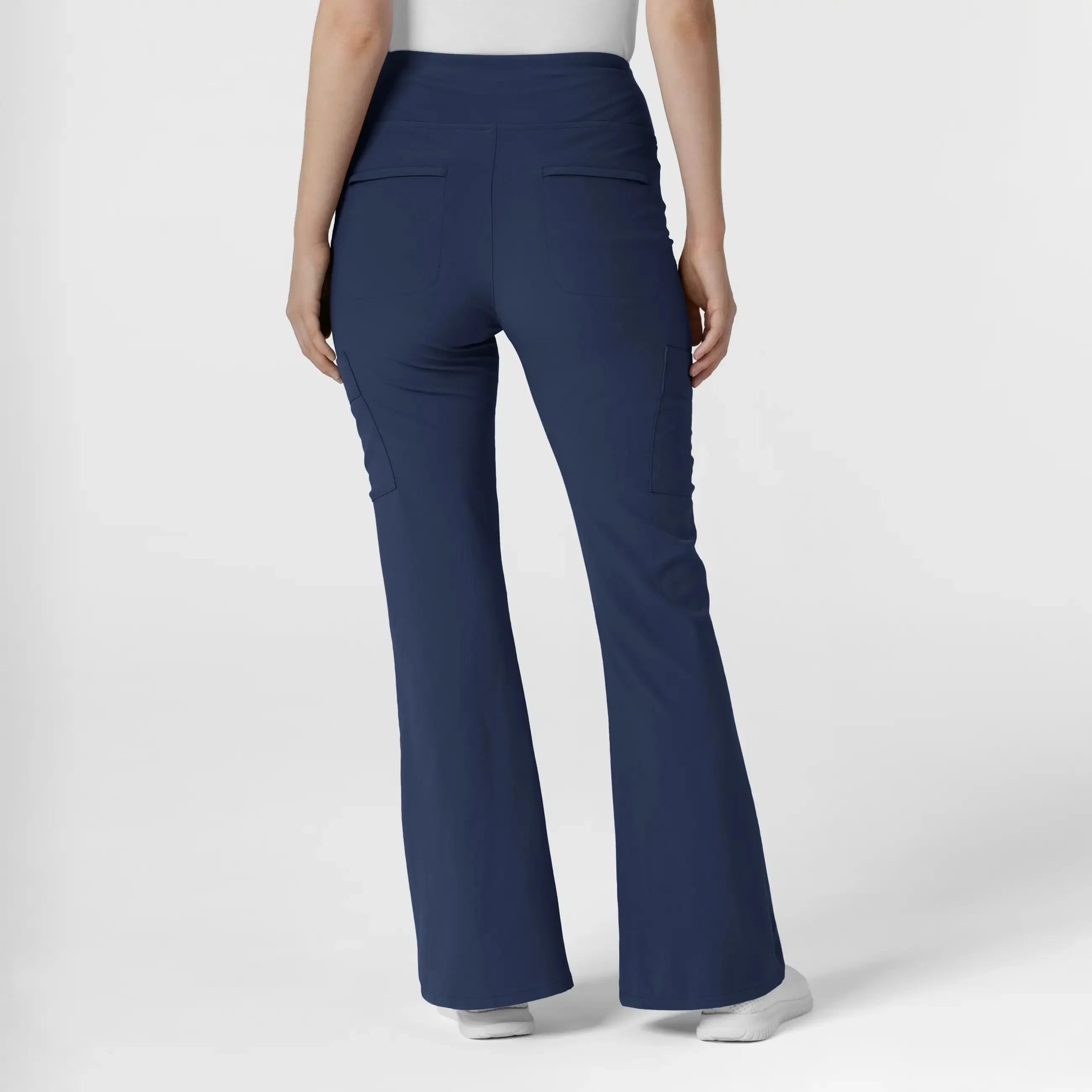 Wink Women's Cargo Flare Scrub Pant - Navy