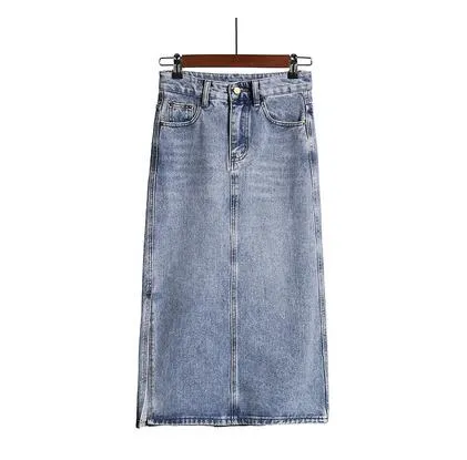 Women Denim Skirt | High Waist Skirt with Belt | Female Skirt | Midi Denim Skirt | A-line Pencil Skirt | Skirt for Girls | Women Long Skirt