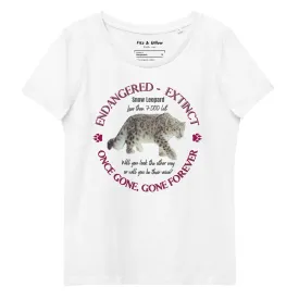 Women's fitted eco tee, Snow Leopard