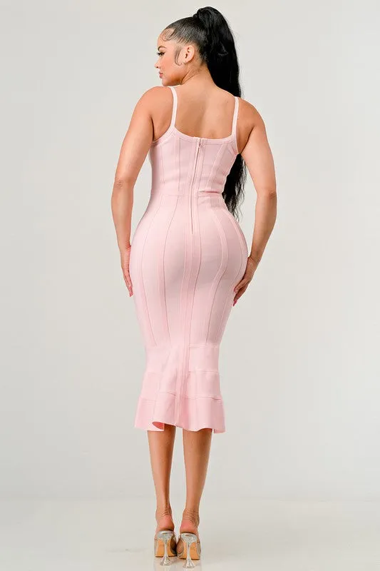 Womens Pink Bodycon Dress