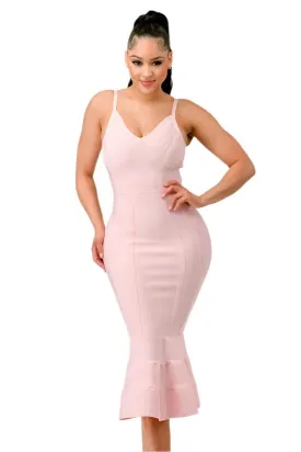 Womens Pink Bodycon Dress