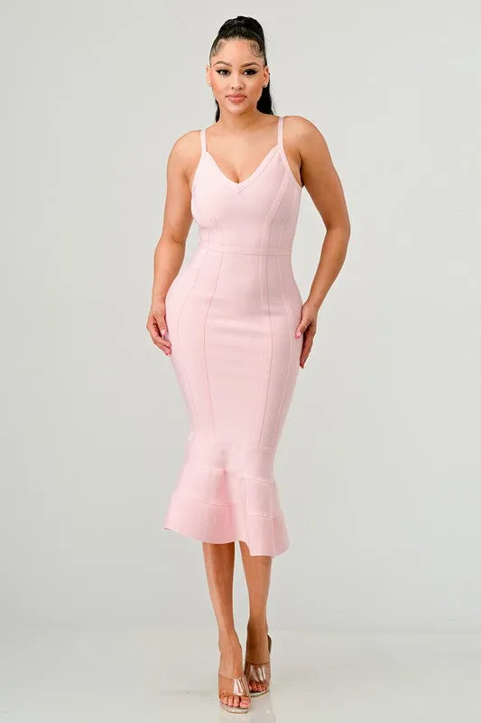 Womens Pink Bodycon Dress