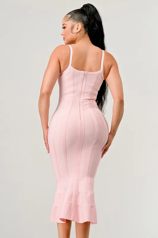 Womens Pink Bodycon Dress