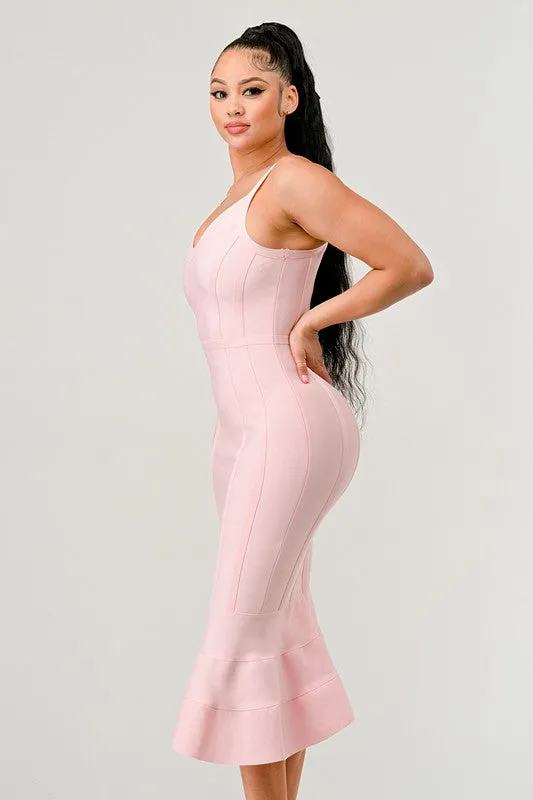 Womens Pink Bodycon Dress