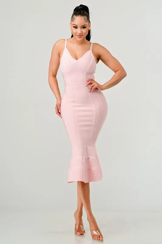 Womens Pink Bodycon Dress