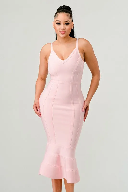 Womens Pink Bodycon Dress