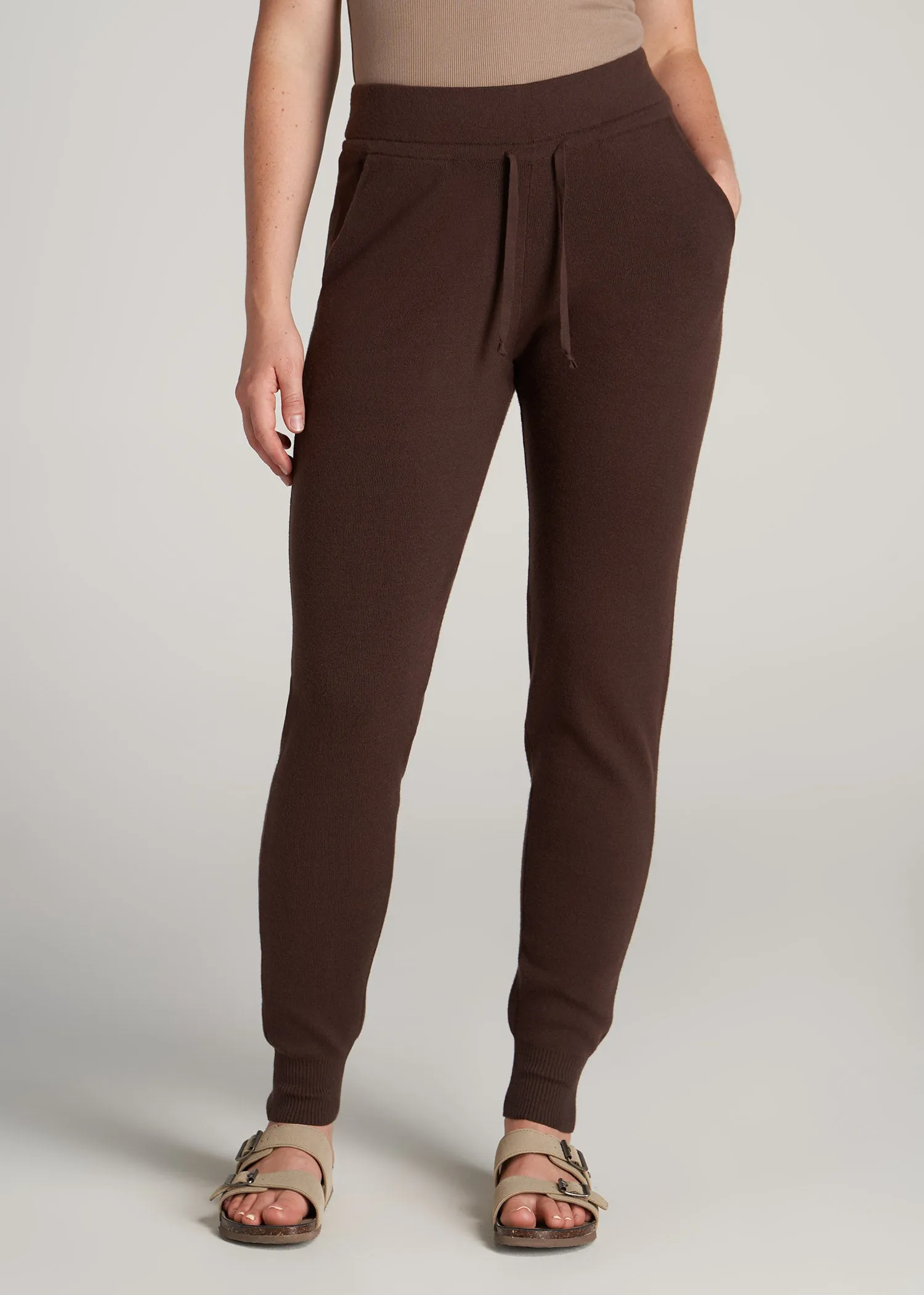 Women's Tall Knit Lounge Jogger in Chocolate