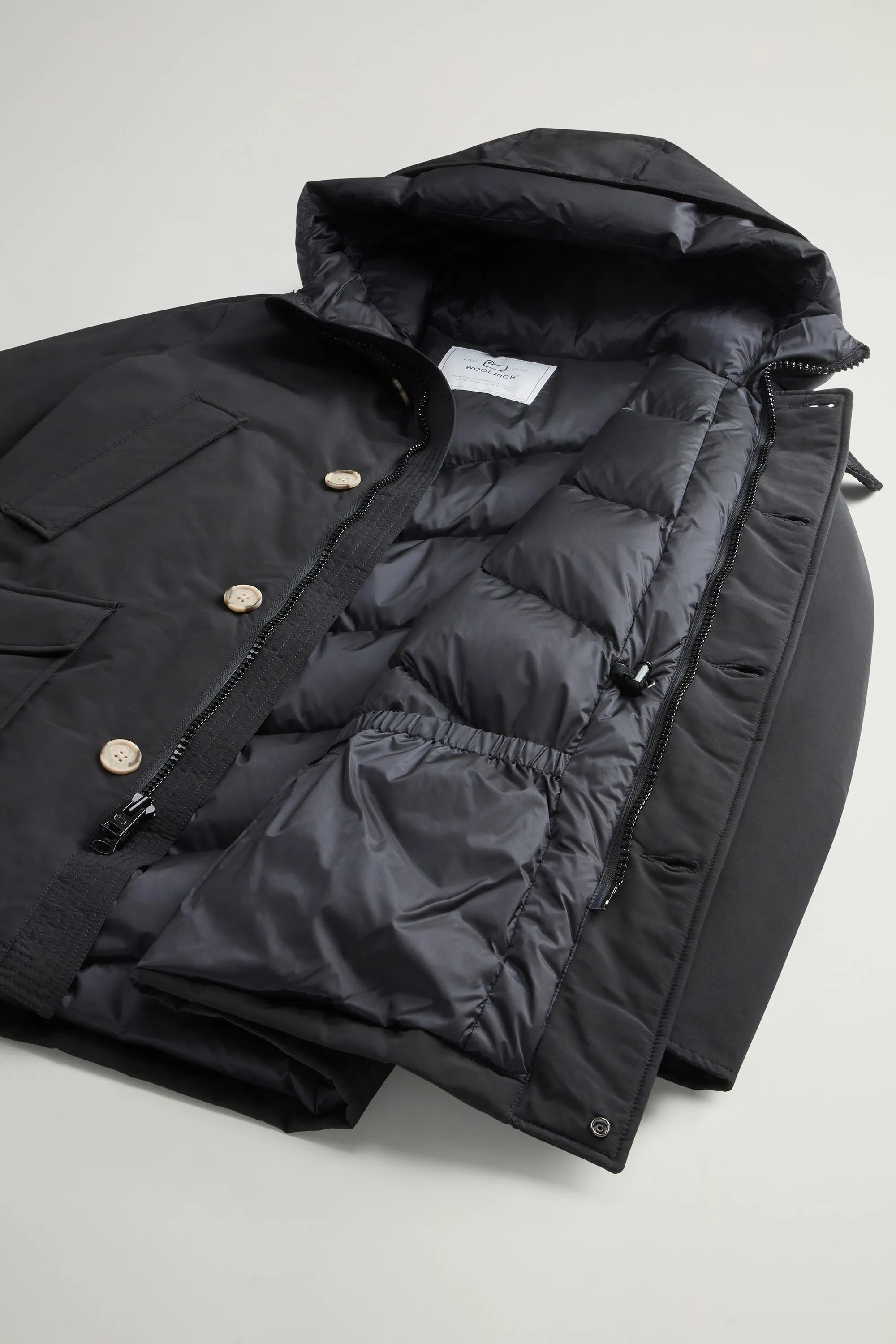 Woolrich Arctic Parka In Ramar Cloth Nero