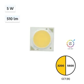 YUJILEDS® CRI 95  5W COB LED 3200K 5600K - 135XL - 10pcs